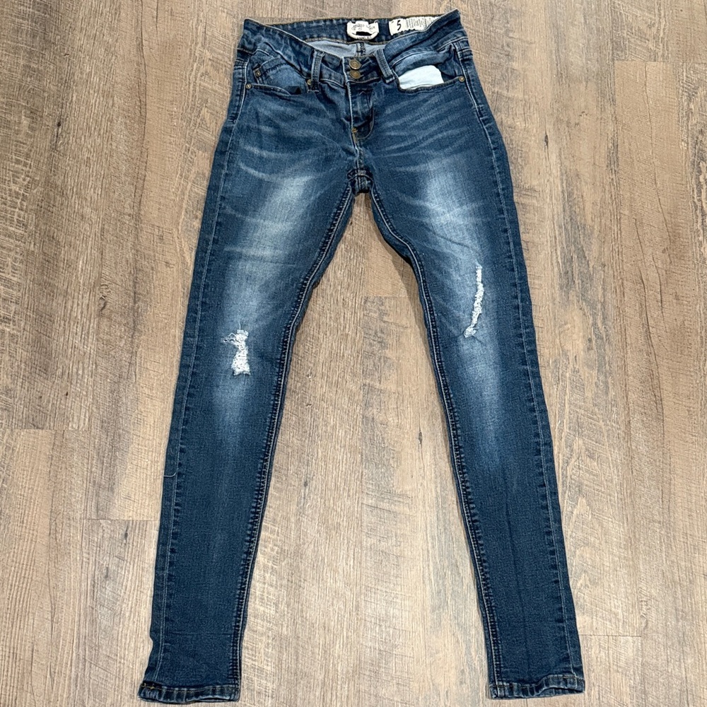 Indigo Rein Dark Blue Skinny Jeans
